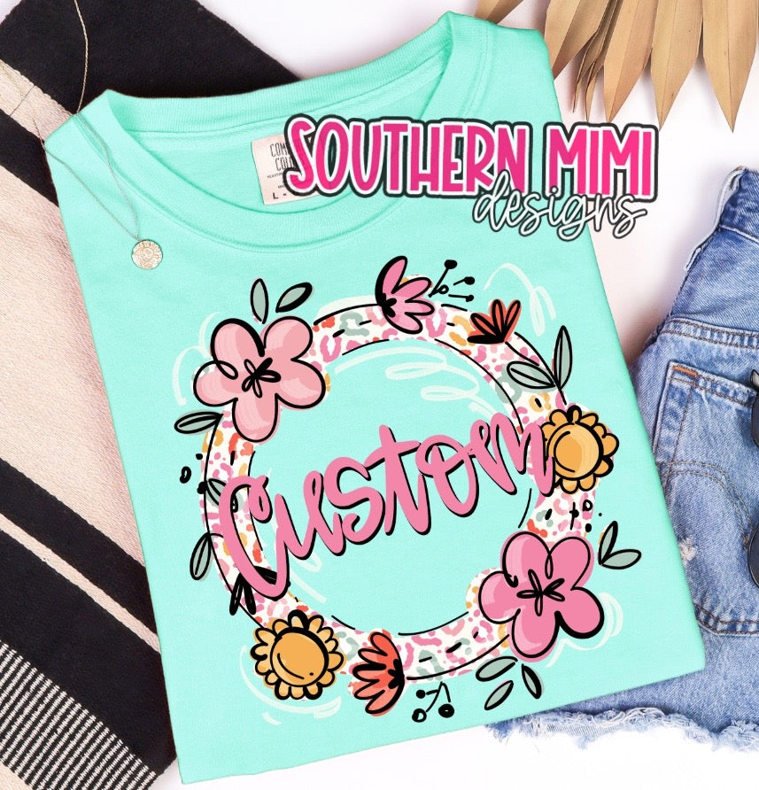 Leopard and Floral tee